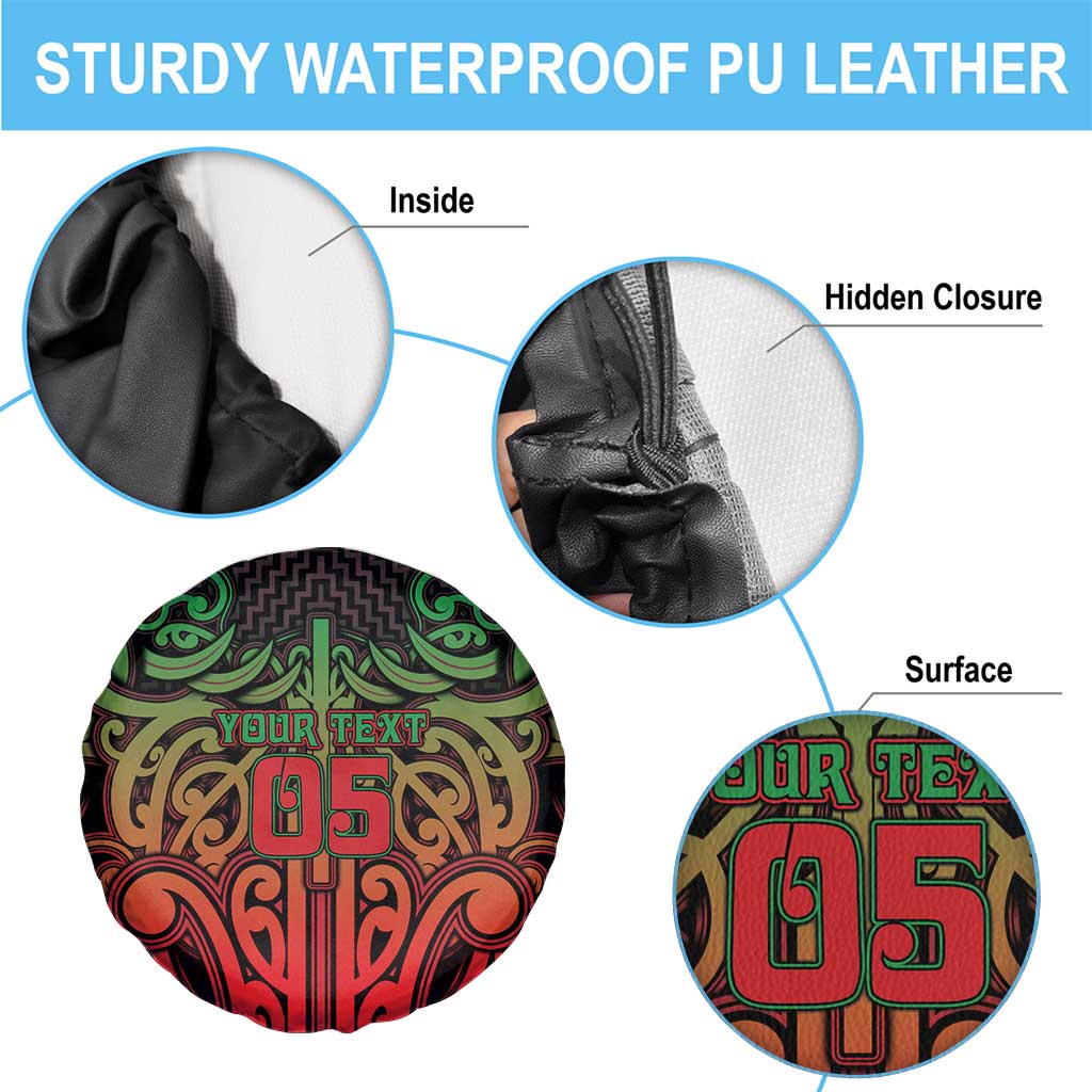 Custom Aotearoa Tuhoe Spare Tire Cover Maori Tribal Pattern Mix Poutama LT05 - Polynesian Pride