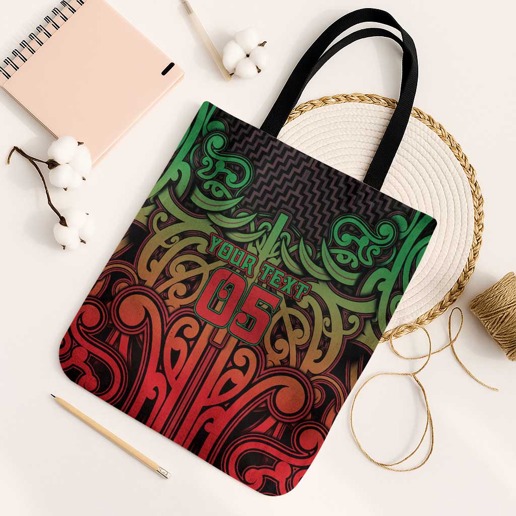 Custom Aotearoa Tuhoe Tote Bag Maori Tribal Pattern Mix Poutama