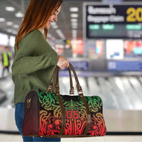 Custom Aotearoa Tuhoe Travel Bag Maori Tribal Pattern Mix Poutama