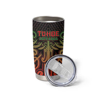 Custom Aotearoa Tuhoe Tumbler Cup Maori Tribal Pattern Mix Poutama