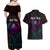 I See Your True Colors Personalised Couples Matching Off Shoulder Maxi Dress and Hawaiian Shirt Autism Awareness