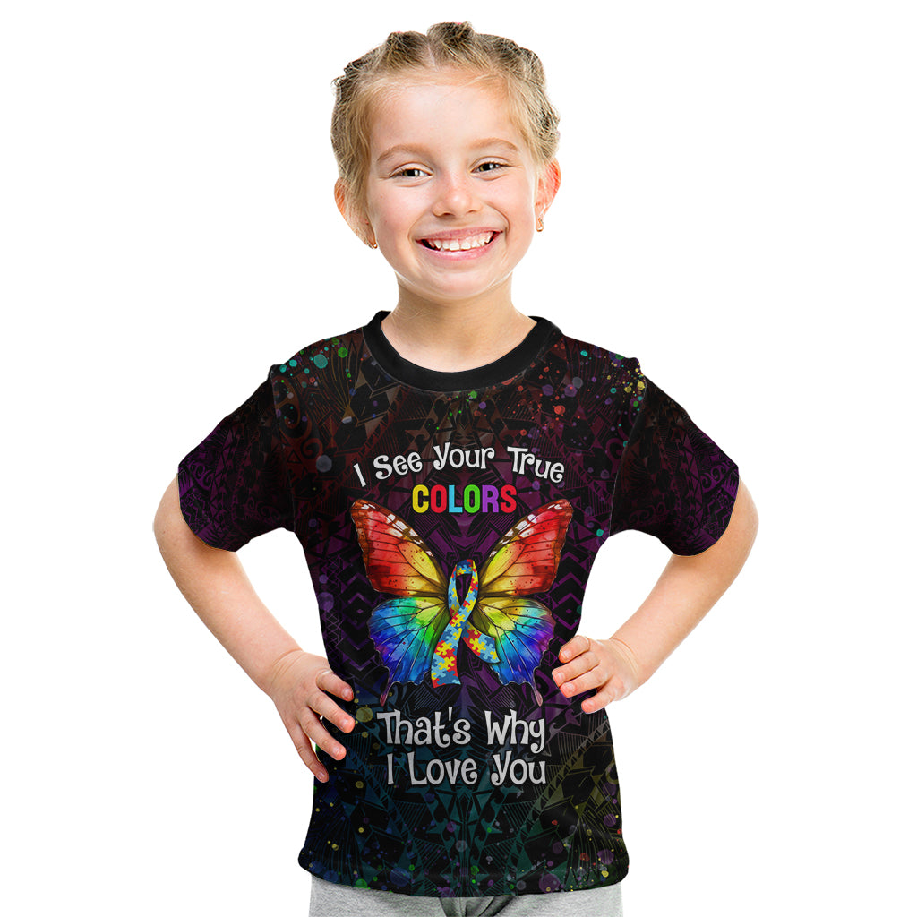 I See Your True Colors Personalised Kid T Shirt Autism Awareness