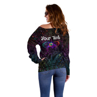 I See Your True Colors Personalised Off Shoulder Sweater Autism Awareness