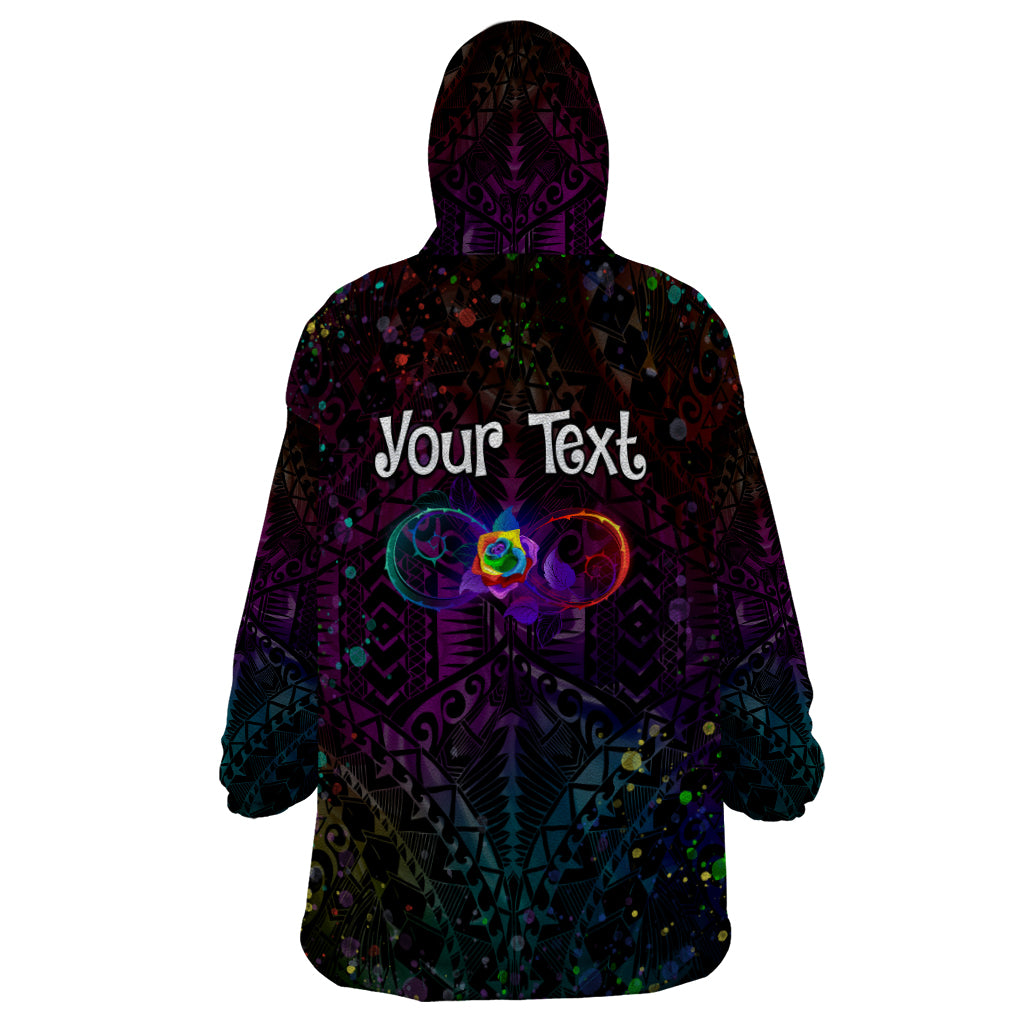 I See Your True Colors Personalised Wearable Blanket Hoodie Autism Awareness