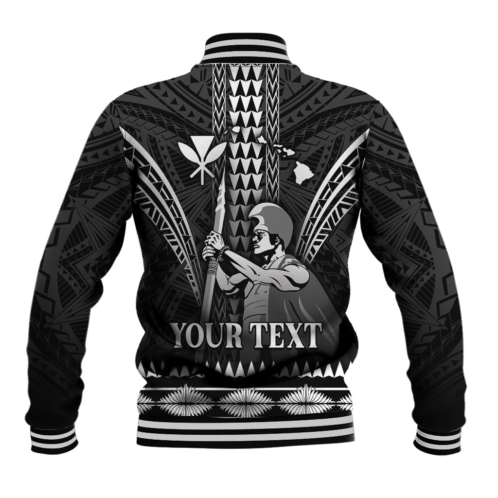 Personalised Hawaii Happy King Kamehameha Day Baseball Jacket Kakau Pattern