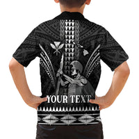 Personalised Hawaii Happy King Kamehameha Day Kid Hawaiian Shirt Kakau Pattern