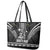 Hawaii Happy King Kamehameha Day Leather Tote Bag Kakau Pattern