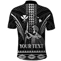 Personalised Hawaii Happy King Kamehameha Day Polo Shirt Kakau Pattern