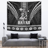 Hawaii Happy King Kamehameha Day Tapestry Kakau Pattern