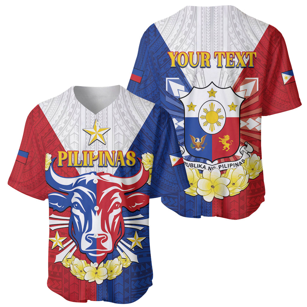 Personalised Philippines Independence Day Baseball Jersey Maligayang Araw ng Kalayaan Filipino Carabao