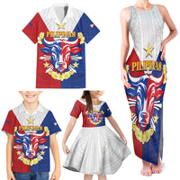 Personalised Philippines Independence Day Family Matching Tank Maxi Dress and Hawaiian Shirt Maligayang Araw ng Kalayaan Filipino Carabao