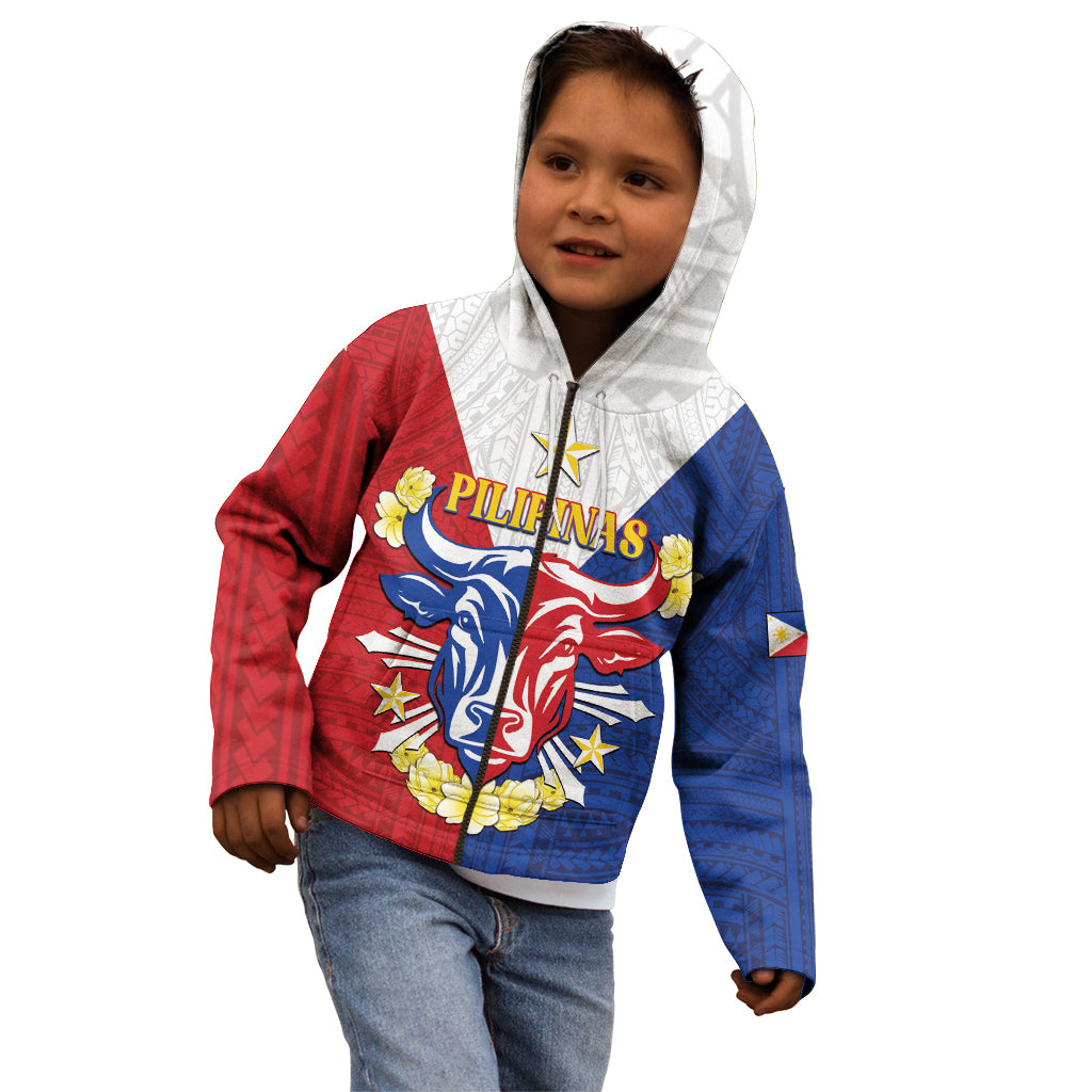 Personalised Philippines Independence Day Kid Hoodie Maligayang Araw ng Kalayaan Filipino Carabao