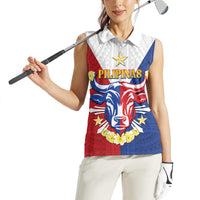 Personalised Philippines Independence Day Women Sleeveless Polo Shirt Maligayang Araw ng Kalayaan Filipino Carabao