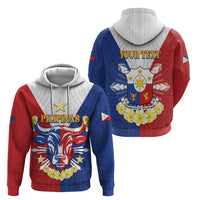 Personalised Philippines Independence Day Zip Hoodie Maligayang Araw ng Kalayaan Filipino Carabao LT05 - Polynesian Pride