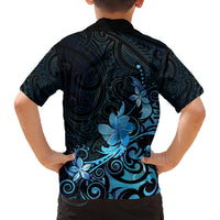 Matariki New Zealand Family Matching Off The Shoulder Long Sleeve Dress and Hawaiian Shirt Maori Pattern Blue Galaxy LT05 - Polynesian Pride