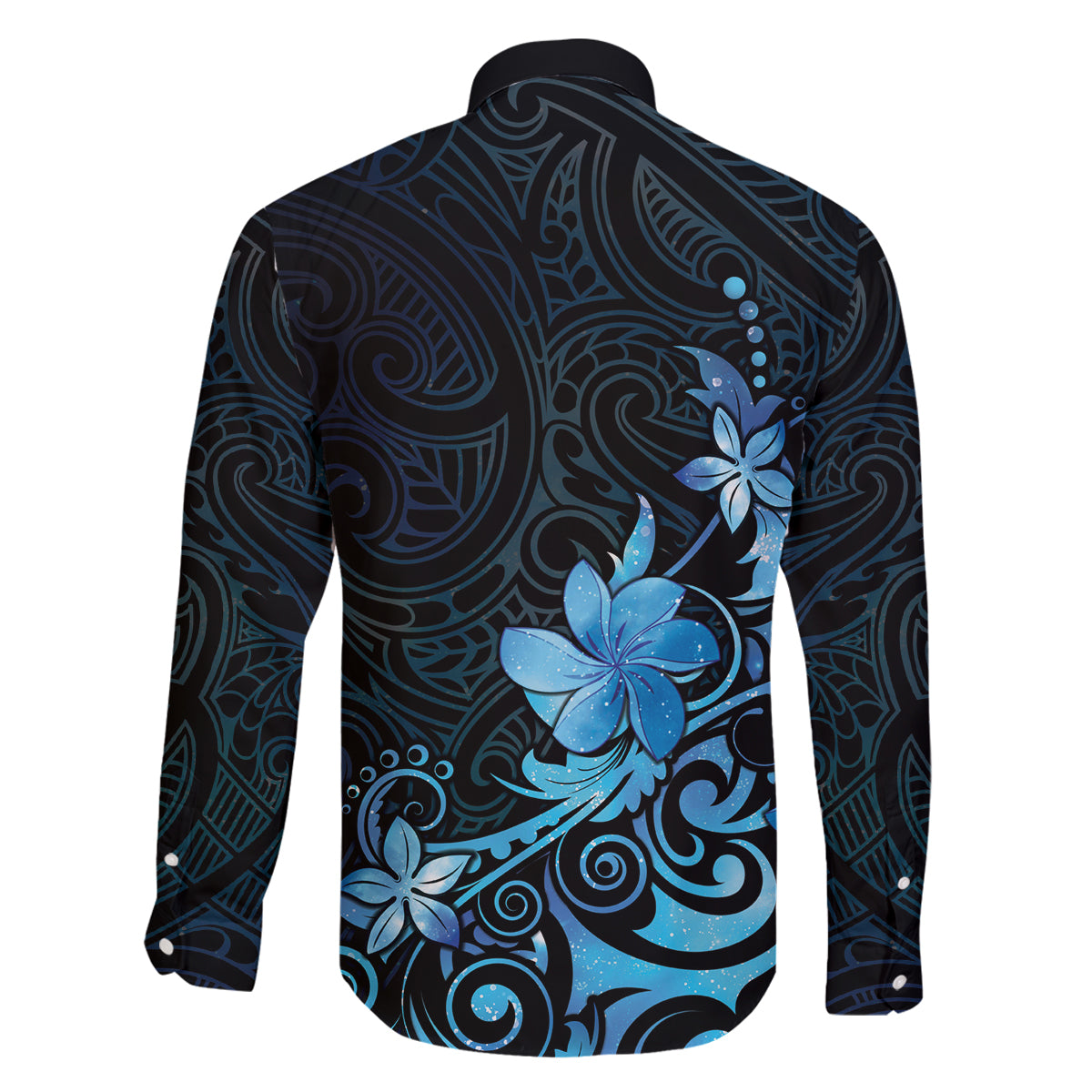 Matariki New Zealand Family Matching Off Shoulder Maxi Dress and Hawaiian Shirt Maori Pattern Blue Galaxy LT05 - Polynesian Pride