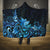 Matariki New Zealand Hooded Blanket Maori Pattern Blue Galaxy