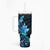 Matariki New Zealand Tumbler With Handle Maori Pattern Blue Galaxy