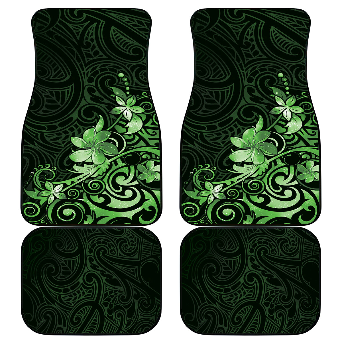 Matariki New Zealand Car Mats Maori Pattern Green Galaxy