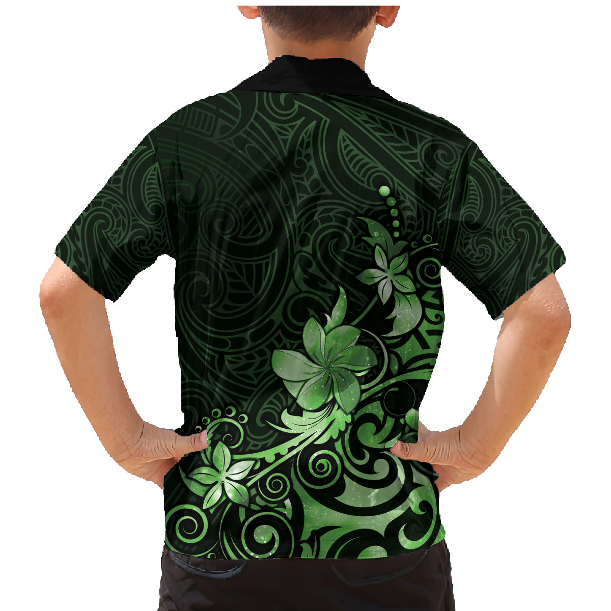 Matariki New Zealand Family Matching Mermaid Dress and Hawaiian Shirt Maori Pattern Green Galaxy LT05 - Polynesian Pride