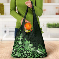 Matariki New Zealand Grocery Bag Maori Pattern Green Galaxy