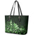 Matariki New Zealand Leather Tote Bag Maori Pattern Green Galaxy