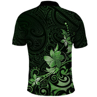 Matariki New Zealand Polo Shirt Maori Pattern Green Galaxy