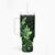 Matariki New Zealand Tumbler With Handle Maori Pattern Green Galaxy