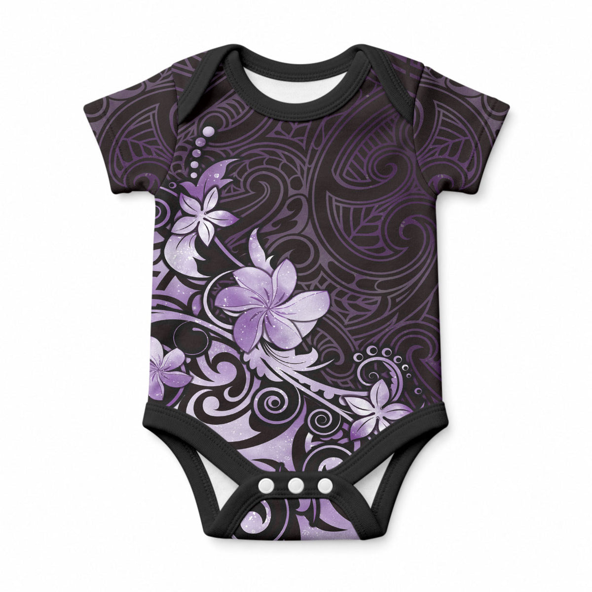 Matariki New Zealand Baby Onesie Maori Pattern Purple Galaxy LT05 Purple - Polynesian Pride