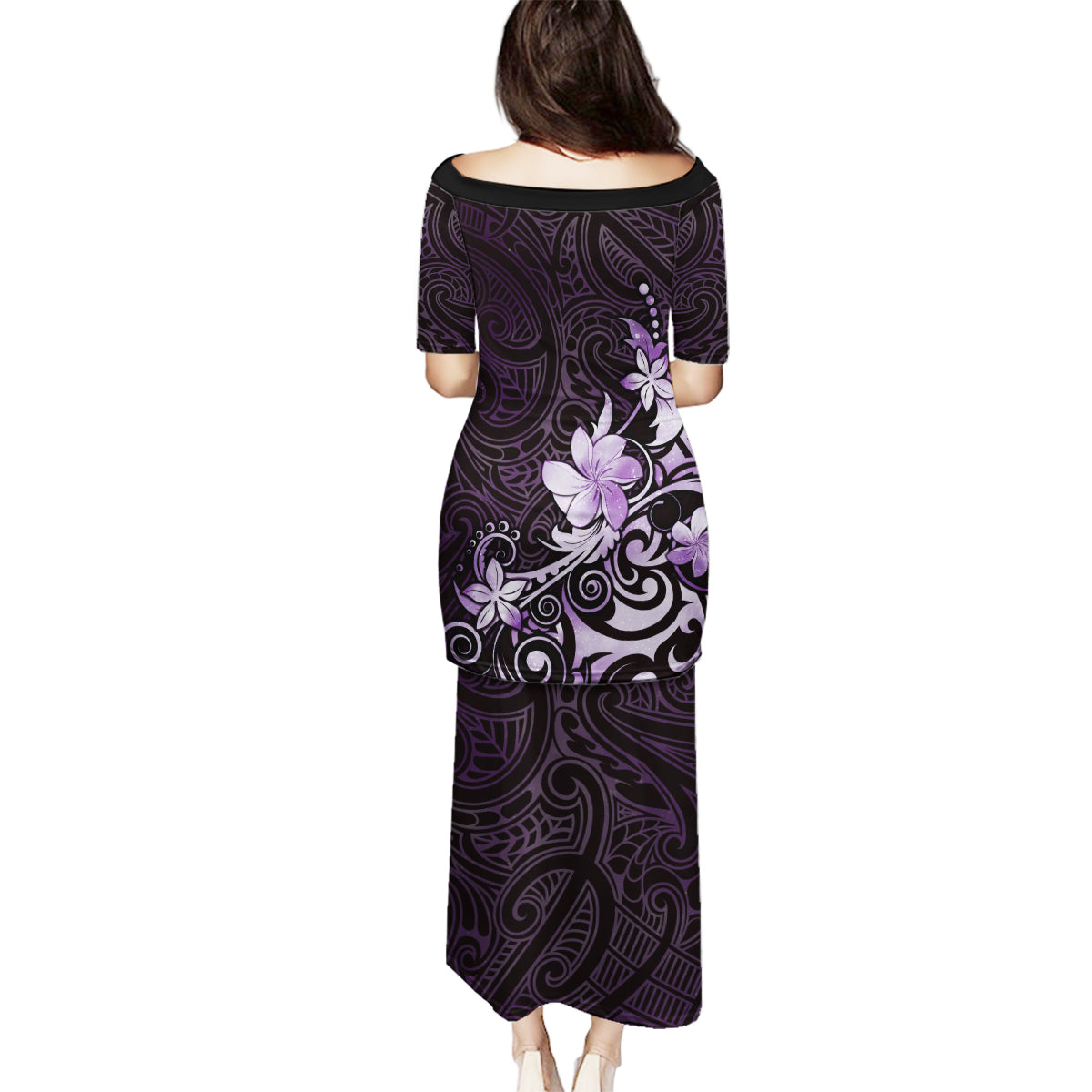 Matariki New Zealand Family Matching Puletasi and Hawaiian Shirt Maori Pattern Purple Galaxy LT05 - Polynesian Pride