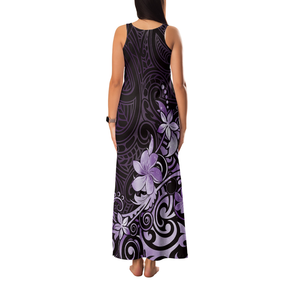 Matariki New Zealand Family Matching Tank Maxi Dress and Hawaiian Shirt Maori Pattern Purple Galaxy LT05 - Polynesian Pride