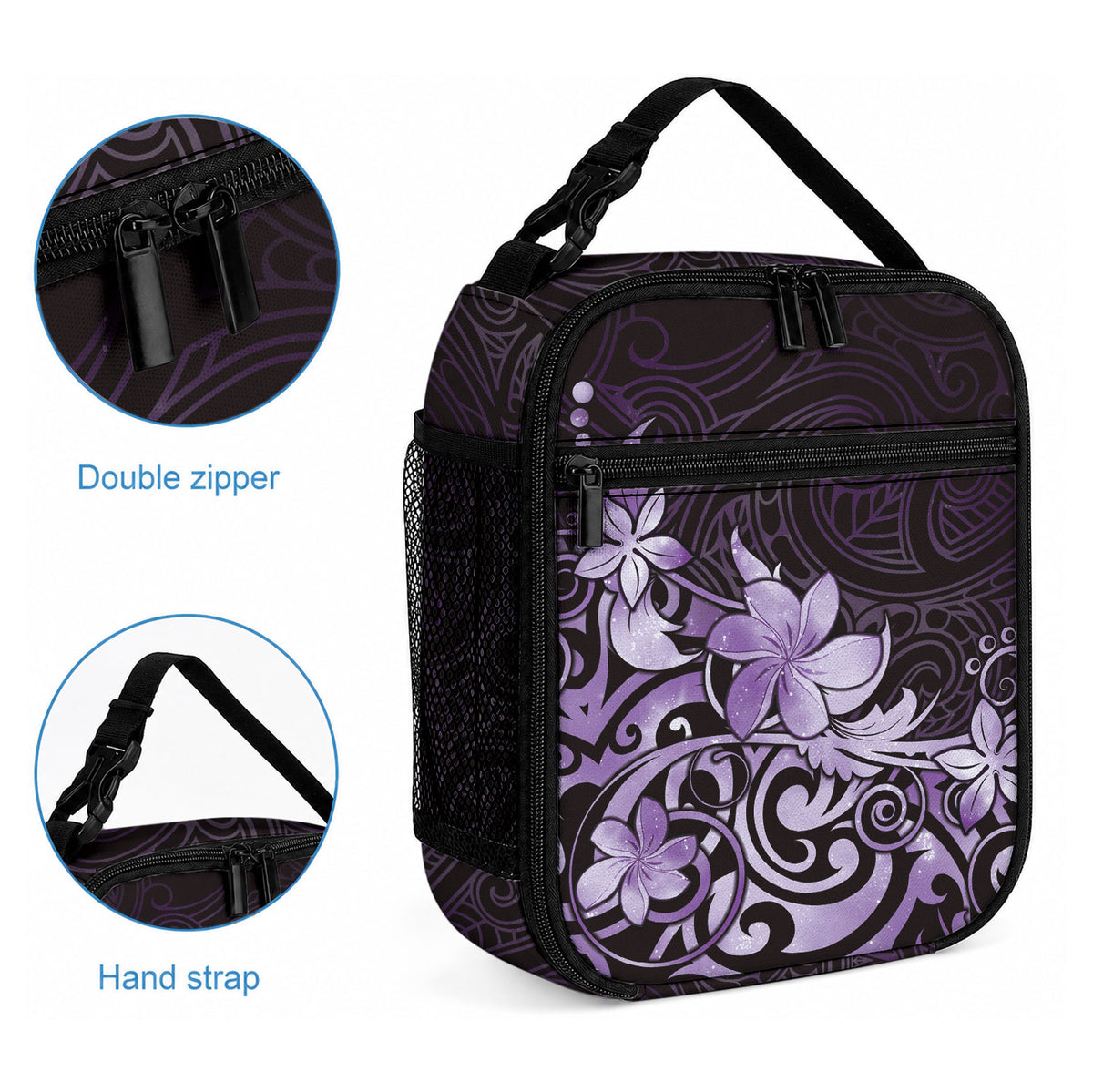 Matariki New Zealand Lunch Bag Maori Pattern Purple Galaxy LT05 - Polynesian Pride
