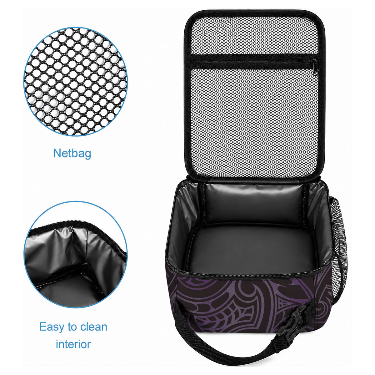 Matariki New Zealand Lunch Bag Maori Pattern Purple Galaxy LT05 - Polynesian Pride