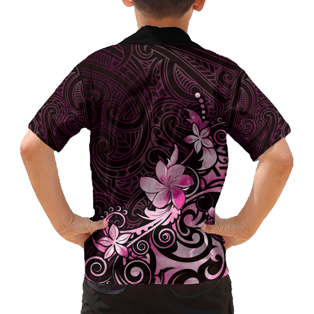 Matariki New Zealand Family Matching Summer Maxi Dress and Hawaiian Shirt Maori Pattern Pink Galaxy LT05 - Polynesian Pride
