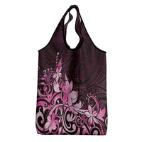 Matariki New Zealand Grocery Bag Maori Pattern Pink Galaxy
