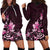 Matariki New Zealand Hoodie Dress Maori Pattern Pink Galaxy