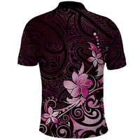 Matariki New Zealand Polo Shirt Maori Pattern Pink Galaxy