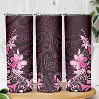 Matariki New Zealand Skinny Tumbler Maori Pattern Pink Galaxy