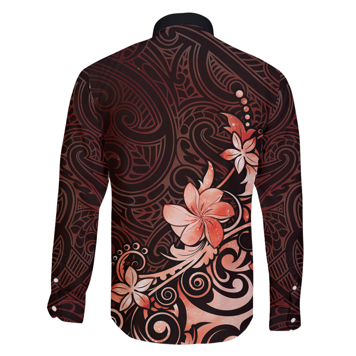 Matariki New Zealand Family Matching Long Sleeve Bodycon Dress and Hawaiian Shirt Maori Pattern Red Galaxy LT05 - Polynesian Pride