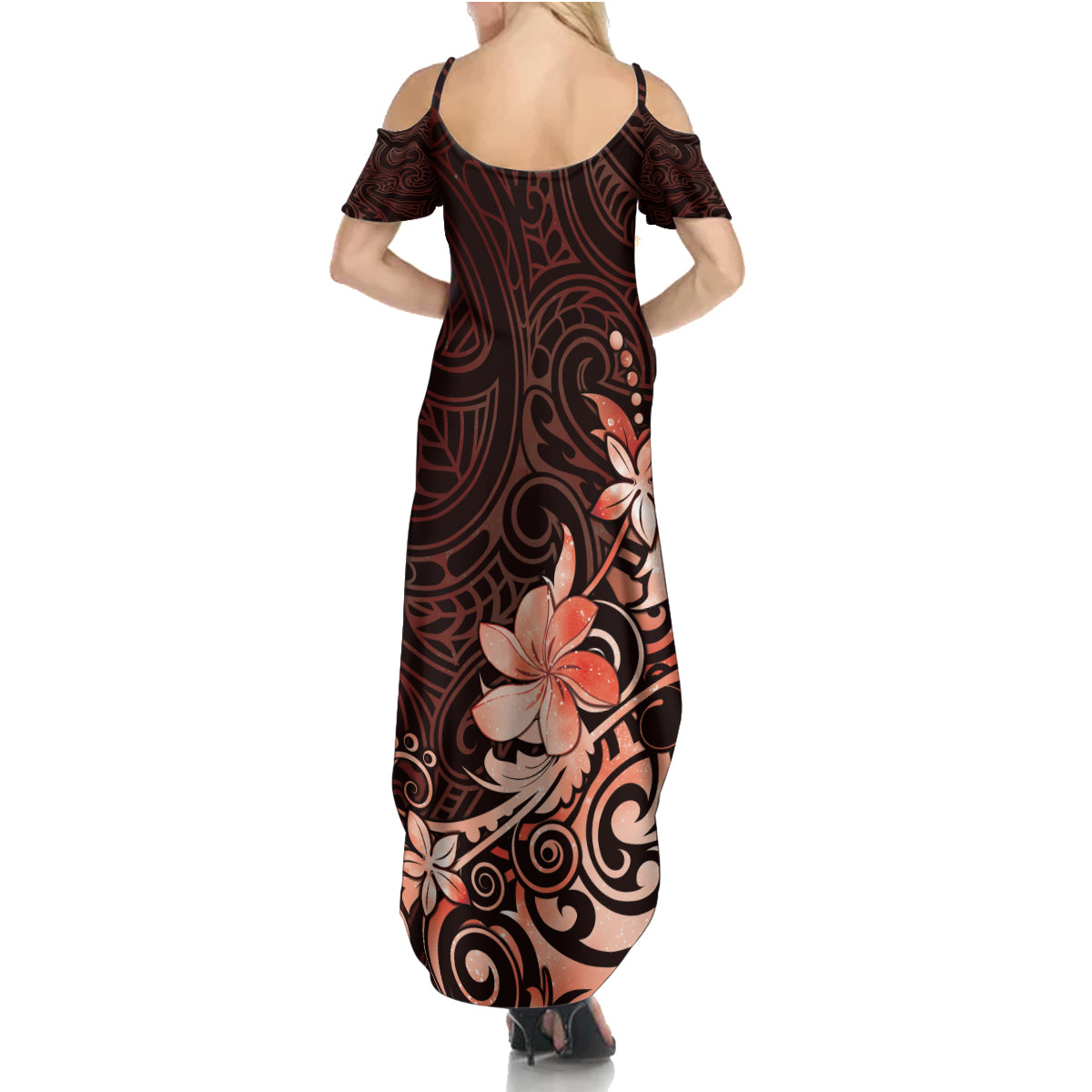 Matariki New Zealand Family Matching Summer Maxi Dress and Hawaiian Shirt Maori Pattern Red Galaxy LT05 - Polynesian Pride