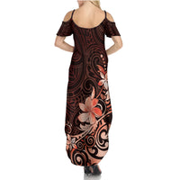 Matariki New Zealand Family Matching Summer Maxi Dress and Hawaiian Shirt Maori Pattern Red Galaxy LT05 - Polynesian Pride