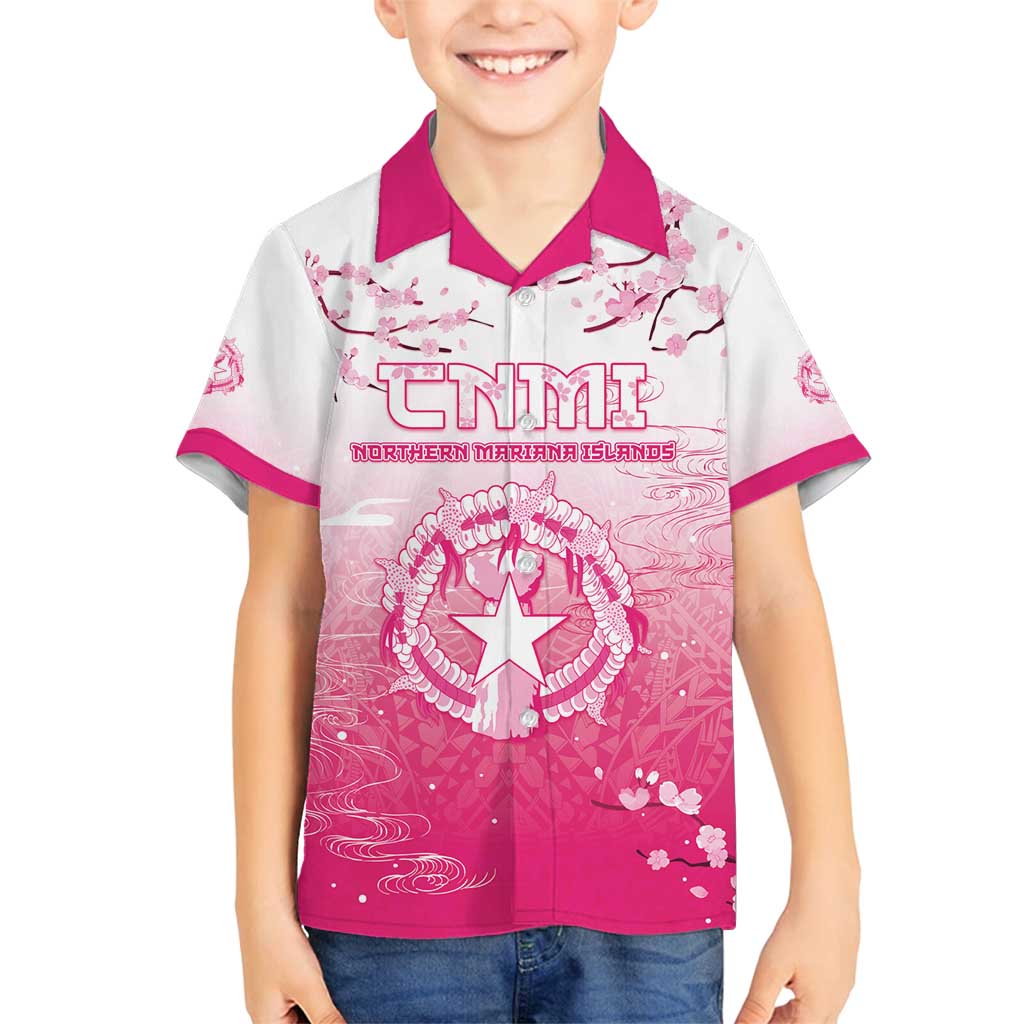 Personalized Sakura Marianas Family Matching Long Sleeve Bodycon Dress and Hawaiian Shirt CNMI Seal