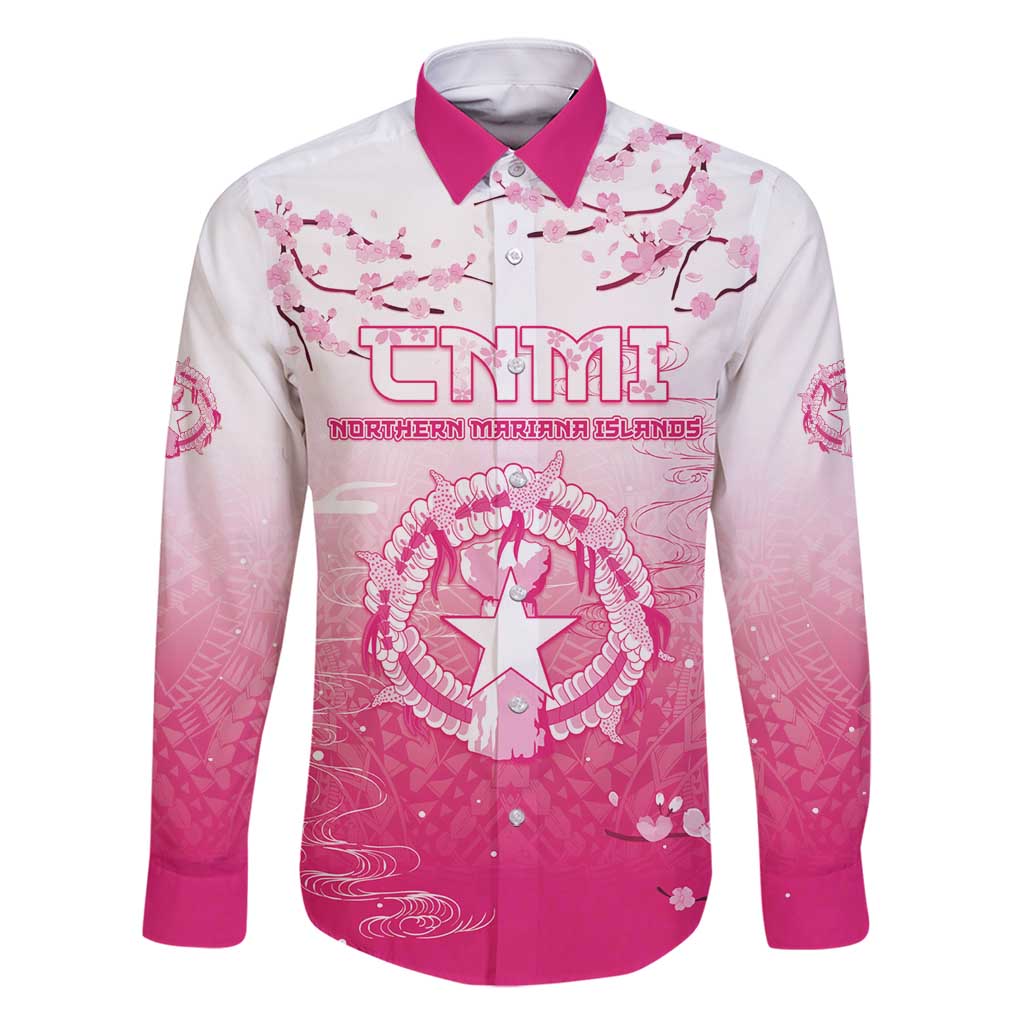 Personalized Sakura Marianas Family Matching Off Shoulder Maxi Dress and Hawaiian Shirt CNMI Seal