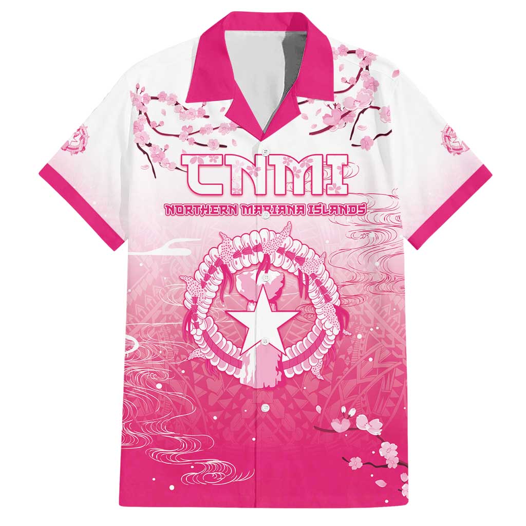 Personalized Sakura Marianas Hawaiian Shirt CNMI Seal