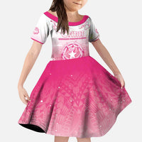 Personalized Sakura Marianas Kid Short Sleeve Dress CNMI Seal