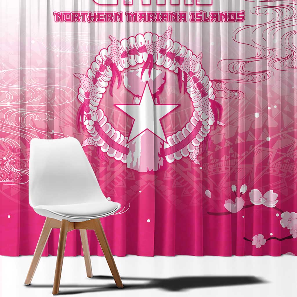 Sakura Marianas Window Curtain CNMI Seal