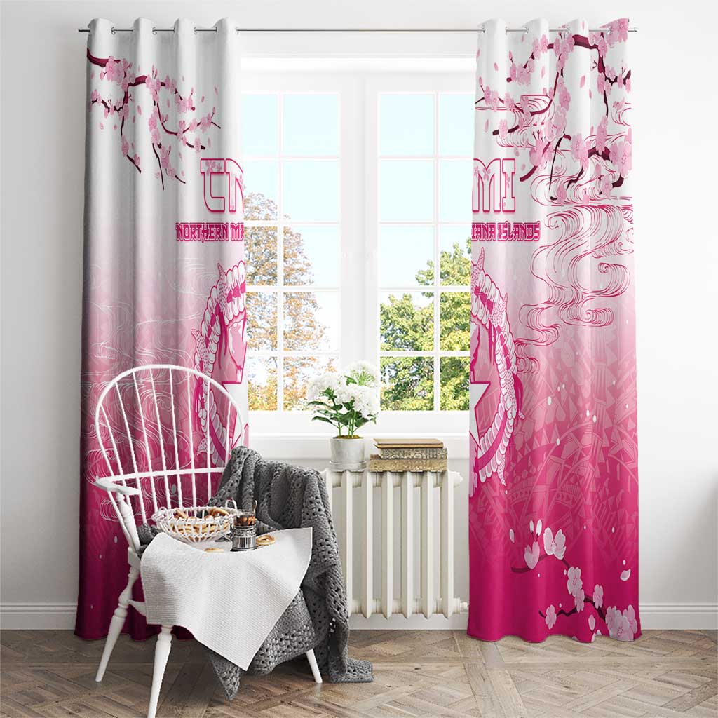 Sakura Marianas Window Curtain CNMI Seal