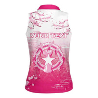 Personalized Sakura Marianas Women Sleeveless Polo Shirt CNMI Seal