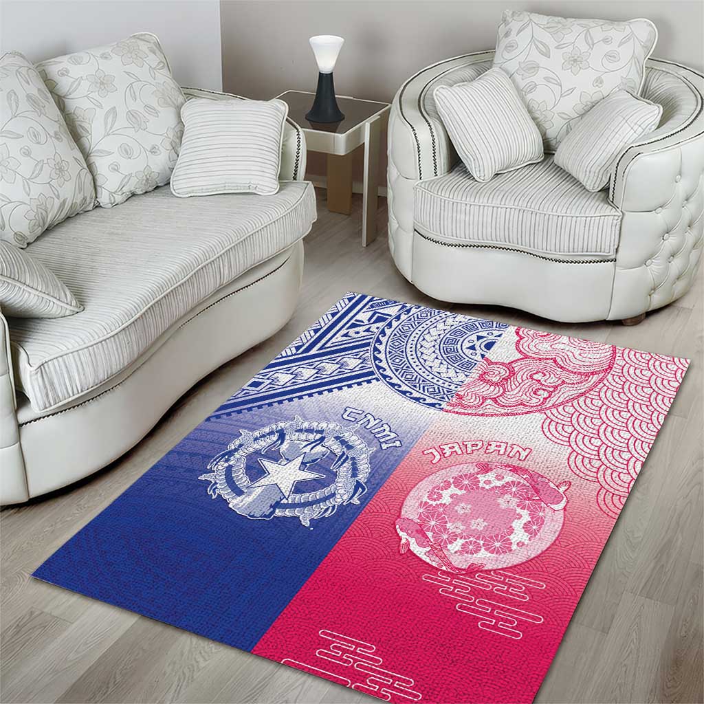 Northern Mariana Islands And Japan Together Area Rug
