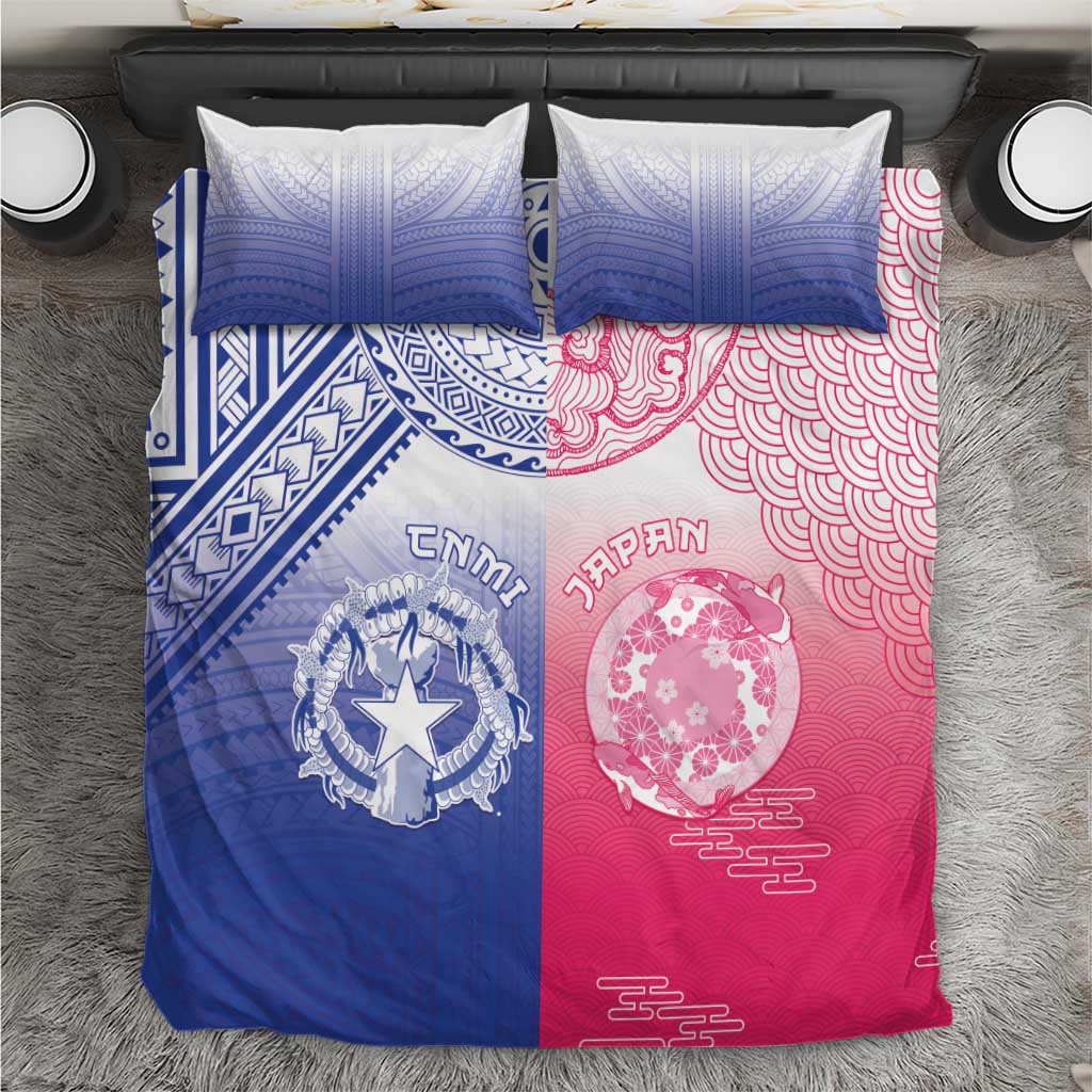 Northern Mariana Islands And Japan Together Bedding Set